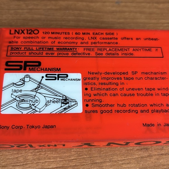 Sony LNX 120 Cassette Tape most popular for speech or music - Picture 4 of 4